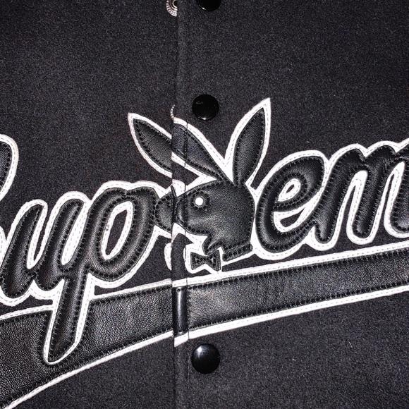 Very RARE Supreme x Playboy Wool Bomber Jacket - Picture 2 of 3
